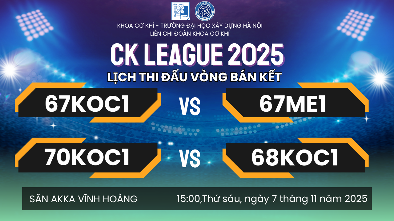 Vòng bán kết - CK LEAGUE 2025