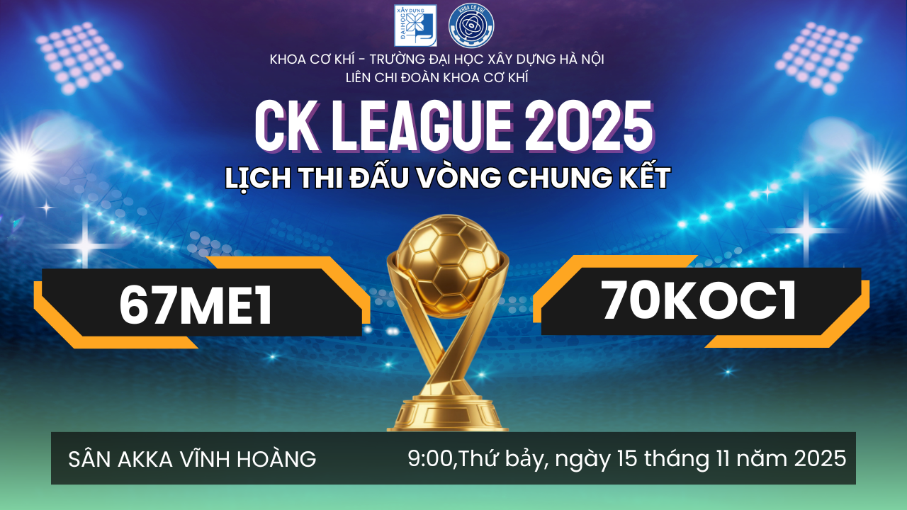 CK LEAGUE 2025 – TRẬN CHUNG KẾT ĐỊNH MỆNH